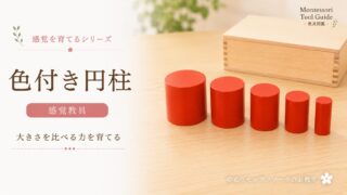 モンテッソーリ教育の「色つき円柱」とは？見る力・比較する力・論理的思考を育てる感覚教具