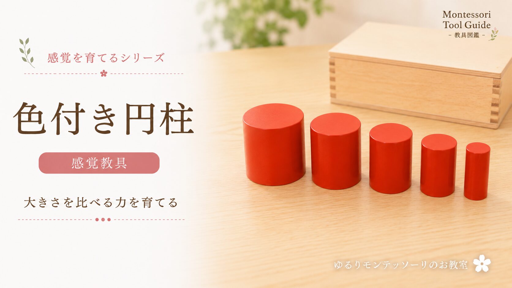 モンテッソーリ教育の「色つき円柱」とは？比較する力から論理的思考力