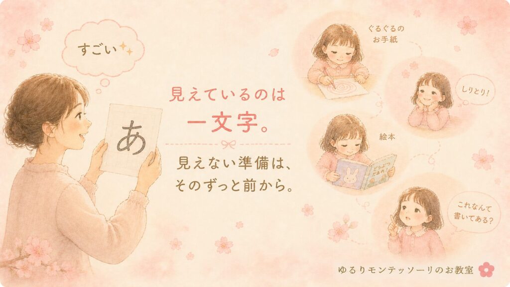文字を書く結果と見えない準備の違い