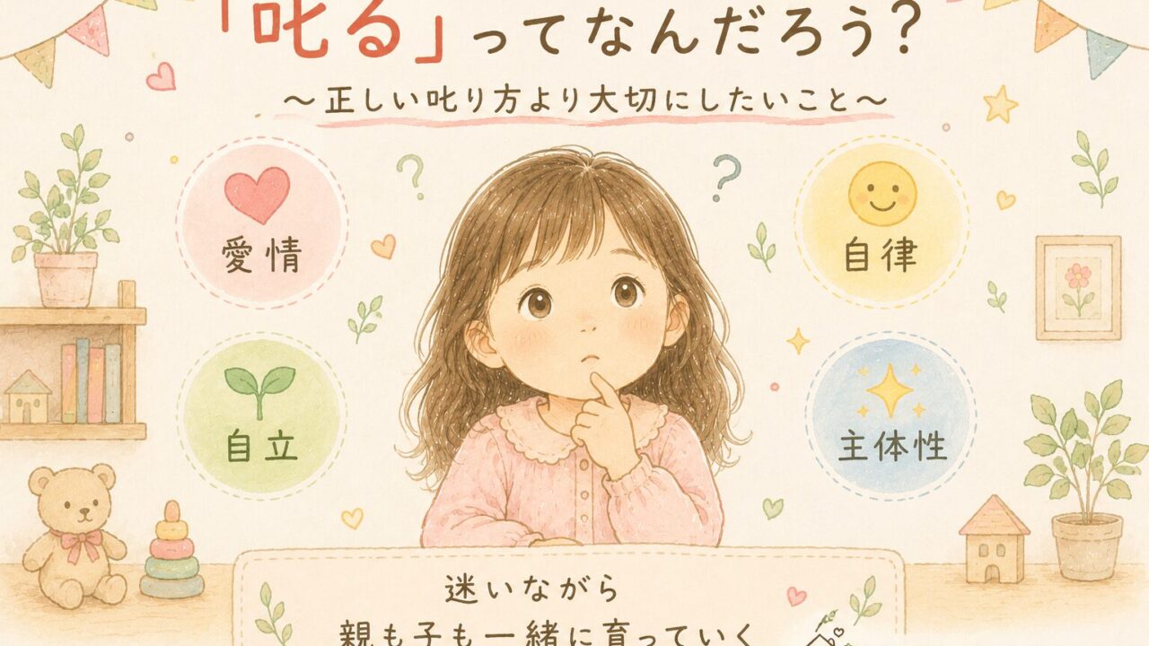 「叱る」ってなんだろう？正しい叱り方より大切にしたいことを表したイラスト
