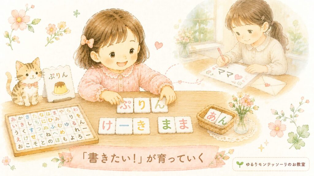 移動五十音から「書きたい!」につながる子どもの成長