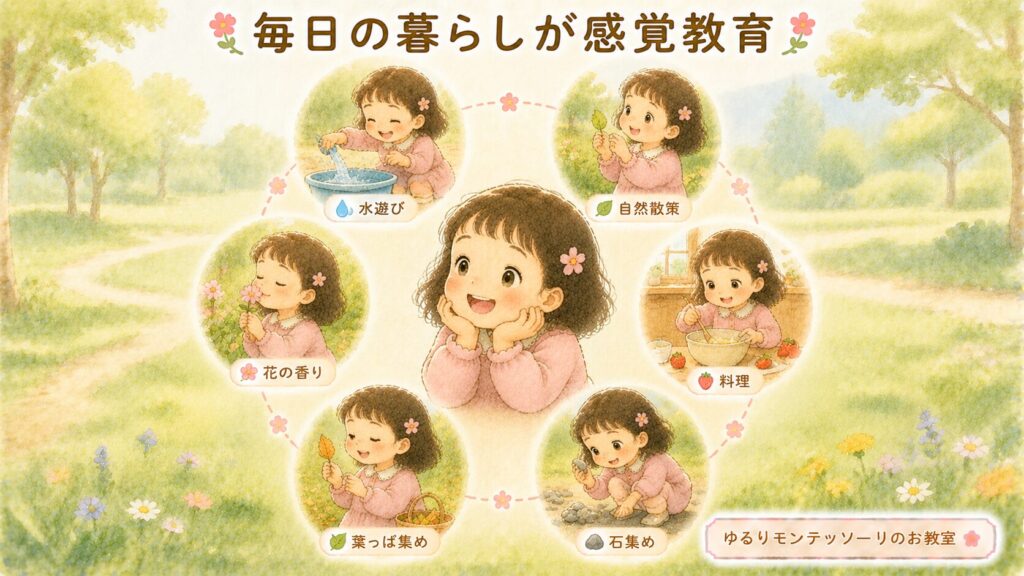 水遊びや自然遊びを楽しむ子どものイラスト