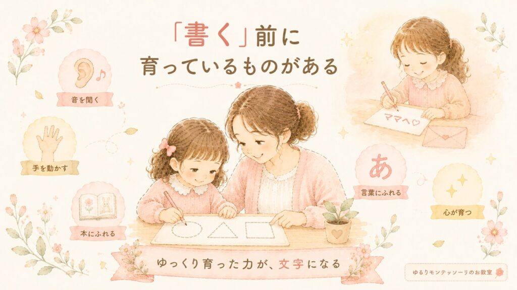文字を書く前に育つ力と未来のお手紙を書く姿