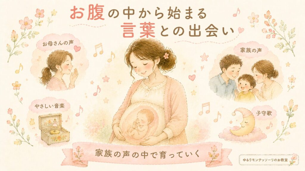 胎児期から家族の声や音を吸収する赤ちゃん