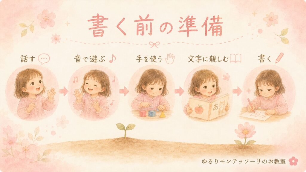 文字を書く前に育つ力の流れ