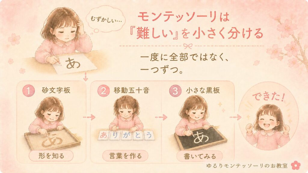 モンテッソーリ教育の課題の分離と言語教具