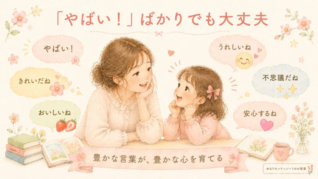 豊かな言葉を通して会話を楽しむ親子