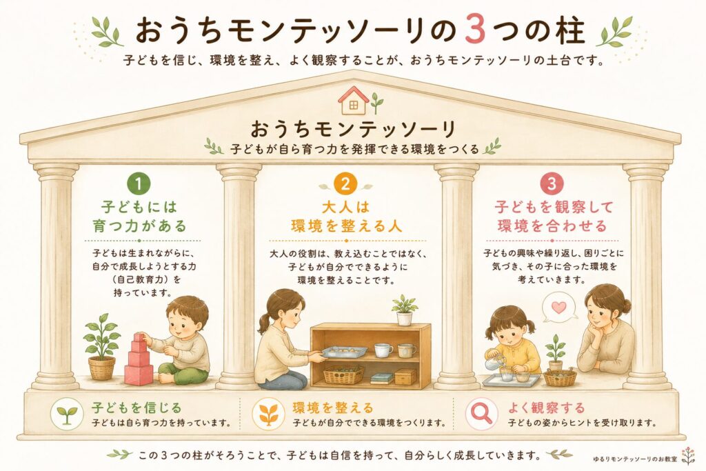 おうちモンテッソーリの3つの柱