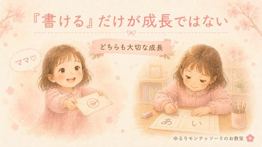 ぐるぐるのお手紙から始まる文字の成長