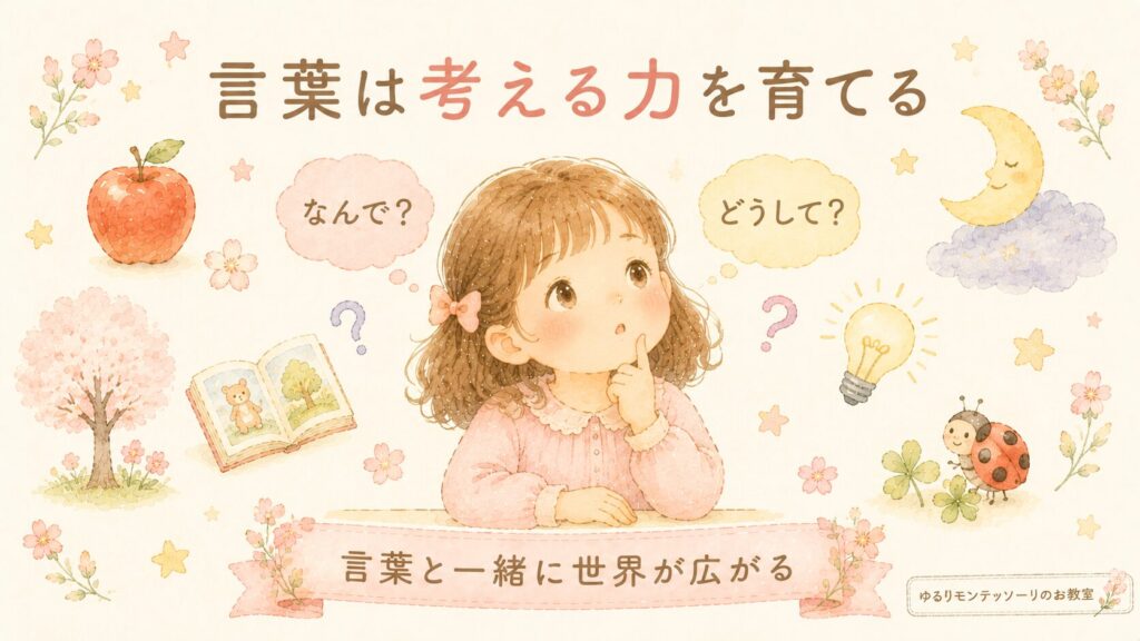 言葉によって考える力や世界が広がっていく女の子