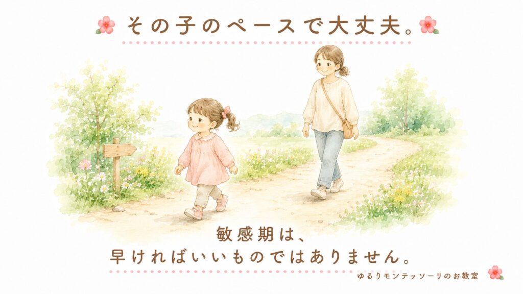 子どものペースを見守る親子