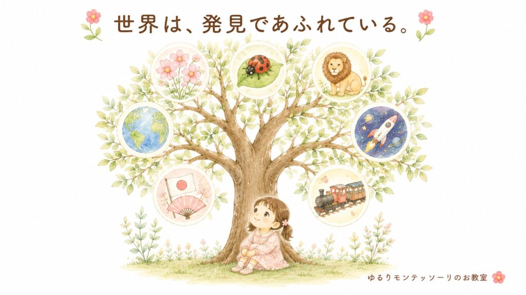 世界にはたくさんの学びがあることを表したイラスト