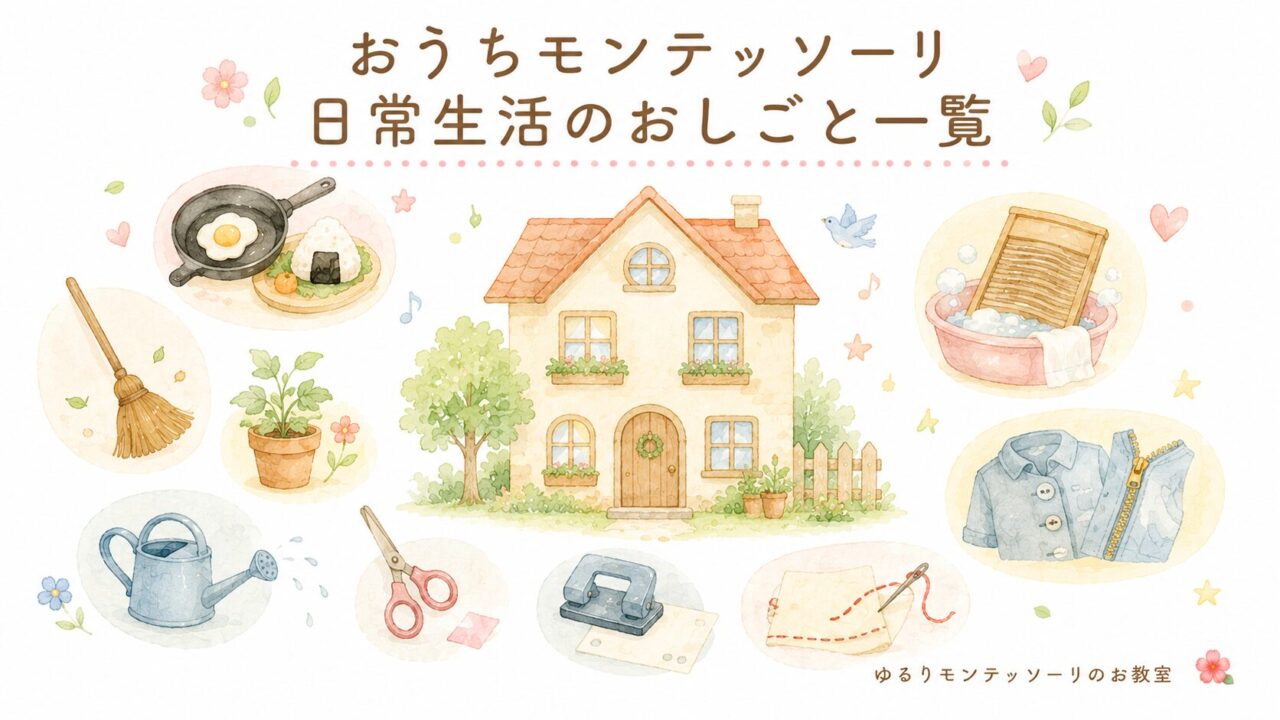 おうちモンテッソーリの日常生活のおしごと一覧